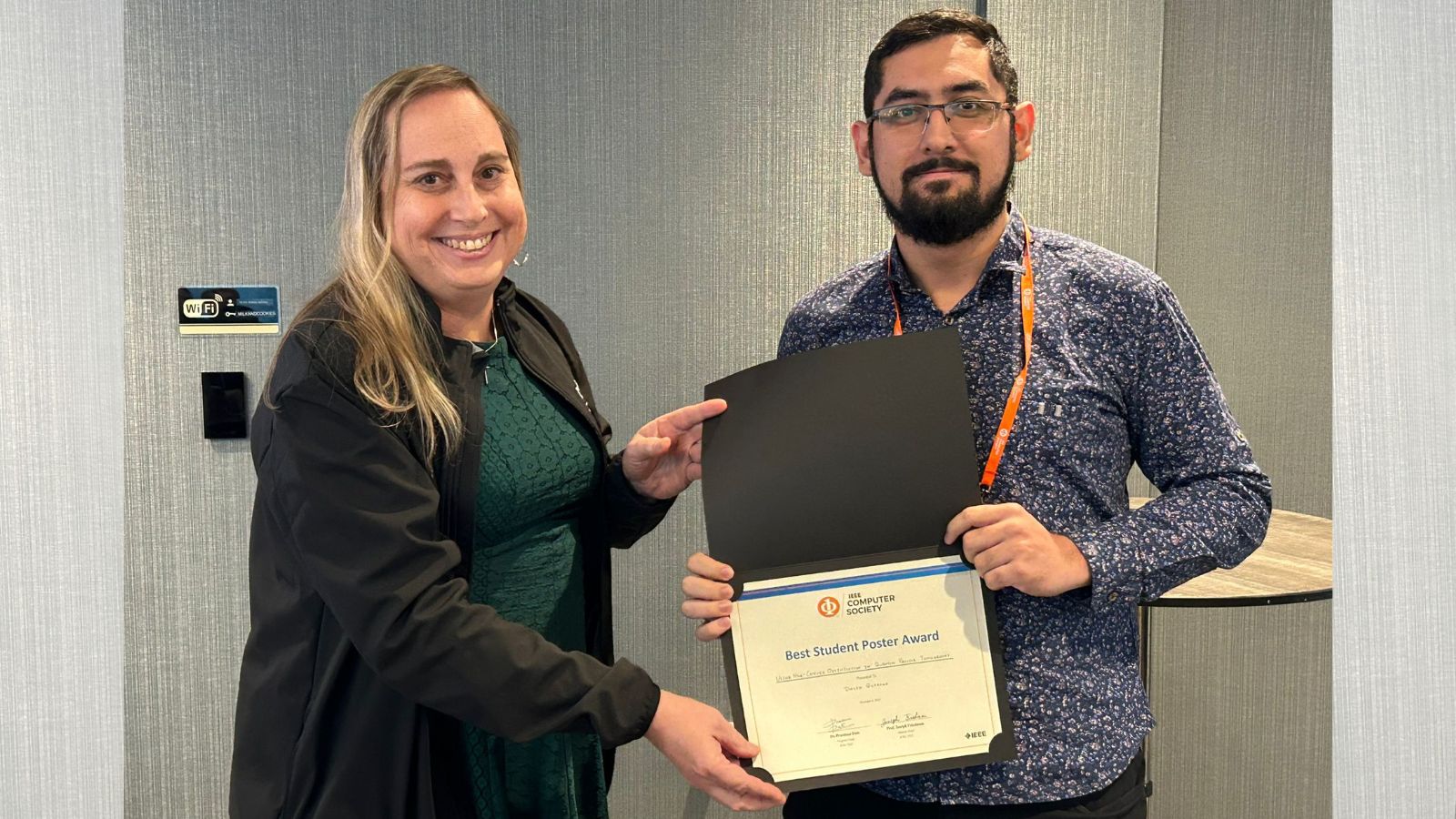 Rice CS PhD student David Quiroga wins ICRC Best Poster Award